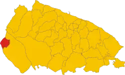 Locatie van Poggiorsini in Bari (BA)
