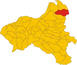 Locatie van Polia in Vibo Valentia (VV)