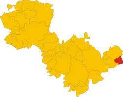 Locatie van Polino in Terni (TR)