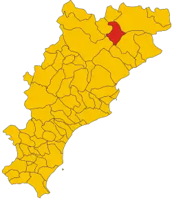 Locatie van Pontinvrea in Savona (SV)