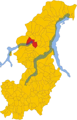 Locatie van Porlezza in Como (CO)