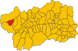 Locatie van Pré-Saint-Didier in Aostadal (AO)