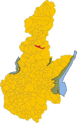 Locatie van Prestine in Brescia (BS)