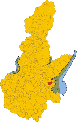 Locatie van Puegnago sul Garda in Brescia (BS)