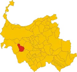 Locatie van Putifigari in Sassari (SS)