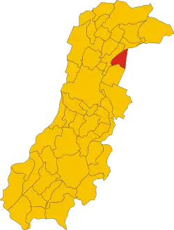 Locatie van Ravarino in Modena (MO)