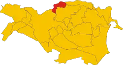 Locatie van Ro in Ferrara (FE)