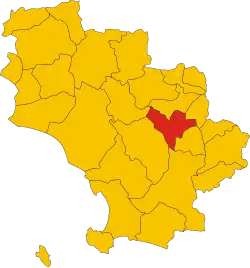 Locatie van Roccalbegna in Grosseto (GR)