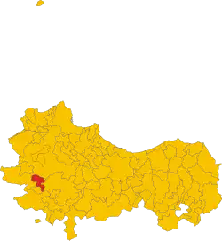 Locatie van Roccamena in Palermo (PA)