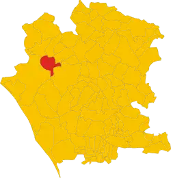 Locatie van Roccamonfina in Caserta (CE)