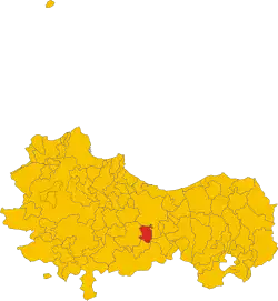 Locatie van Roccapalumba in Palermo (PA)