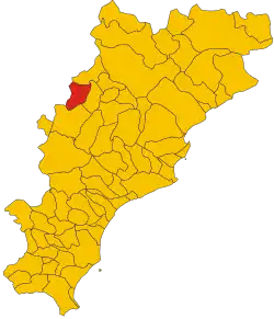 Locatie van Roccavignale in Savona (SV)