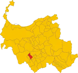 Locatie van Romana in Sassari (SS)