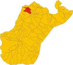 Locatie van Rosarno in Reggio Calabria (RC)