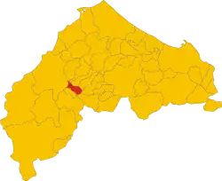 Locatie van Rosora in Ancona (AN)