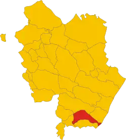 Locatie van Rotondella in Matera (MT)