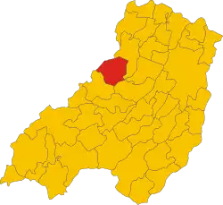 Locatie van Salsomaggiore Terme in Parma (PR)