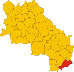 Locatie van San Casciano dei Bagni in Siena (SI)