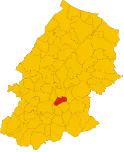 Locatie van San Giovanni in Galdo in Campobasso (CB)