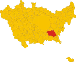 Locatie van San Giuliano Milanese in Milaan (MI)