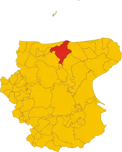 Locatie van San Nicandro Garganico in Foggia (FG)