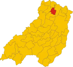 Locatie van San Secondo Parmense in Parma (PR)