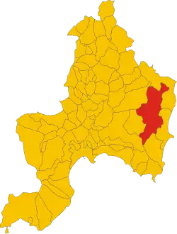 Locatie van San Vito in Zuid-Sardinië (SU)