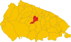 Locatie van Sannicandro di Bari in Bari (BA)