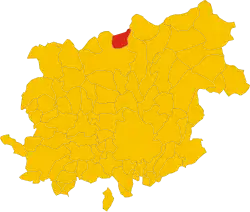 Locatie van Santa Croce del Sannio in Benevento (BN)