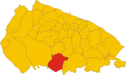 Locatie van Santeramo in Colle in Bari (BA)