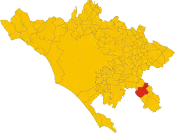 Locatie van Segni in Rome (RM)