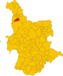 Locatie van Sennariolo in Oristano (OR)