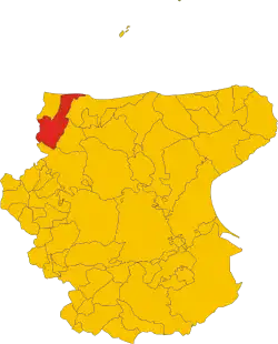 Locatie van Serracapriola in Foggia (FG)