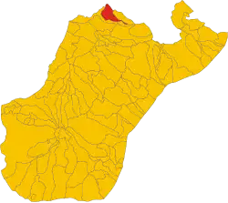 Locatie van Serrata in Reggio Calabria (RC)