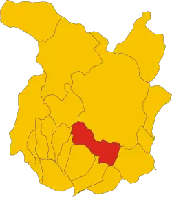 Locatie van Serravalle Pistoiese in Pistoia (PT)