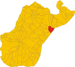 Locatie van Siderno in Reggio Calabria (RC)