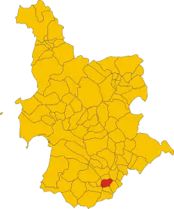 Locatie van Simala in Oristano (OR)