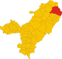 Locatie van Siniscola in Nuoro (NU)