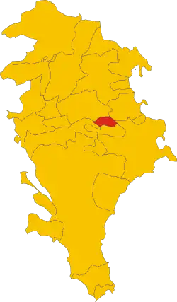 Locatie van Solarino in Syracuse (SR)