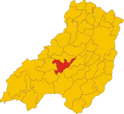 Locatie van Solignano in Parma (PR)