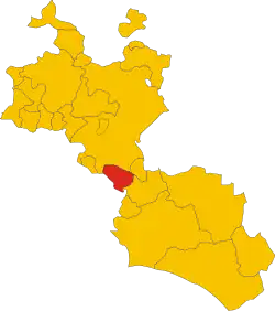 Locatie van Sommatino in Caltanissetta (CL)