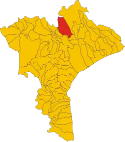 Locatie van Sorbo San Basile in Catanzaro (CZ)