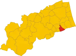 Locatie van Spinetoli in Ascoli Piceno (AP)