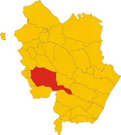 Locatie van Stigliano in Matera (MT)