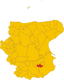 Locatie van Stornarella in Foggia (FG)