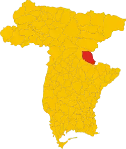 Locatie van Taipana in Udine (UD)