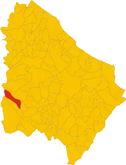 Locatie van Taranta Peligna in Chieti (CH)