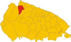 Locatie van Terlizzi in Bari (BA)