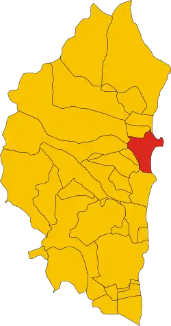 Locatie van Tortolì in Nuoro (NU)