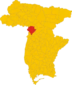Locatie van Trasaghis in Udine (UD)